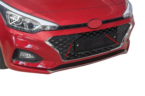 Окантовка решітки 2018-2020 (3 шт, нерж) для Hyundai I-20 рр — Hyundai I-20 2014-2020 гг. DianaParts