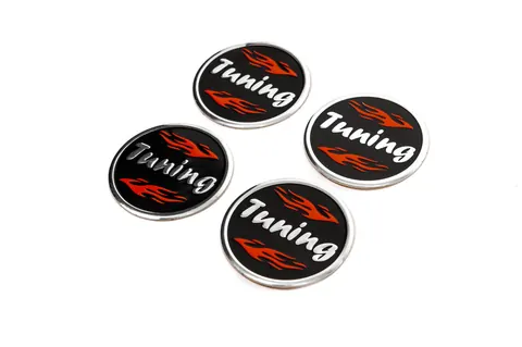 Наклейки на ковпачки Tuning V1 60мм (4шт) — Универсальные аксессуары DianaParts