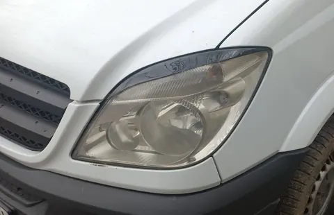 Вії Прямі (чорні, ABS, 2006-2013) чорний глянець для Mercedes Sprinter W906 рр — Mercedes Sprinter W906 2006–2018 гг. DianaParts
