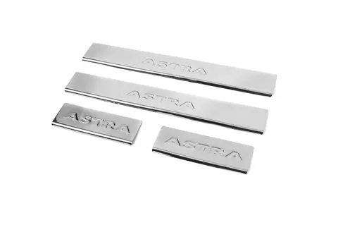 Накладки на пороги Carmos V2 (4 шт, нерж) для Opel Astra J 2009-2015 рр — Opel Astra J 2009-2015 гг. DianaParts