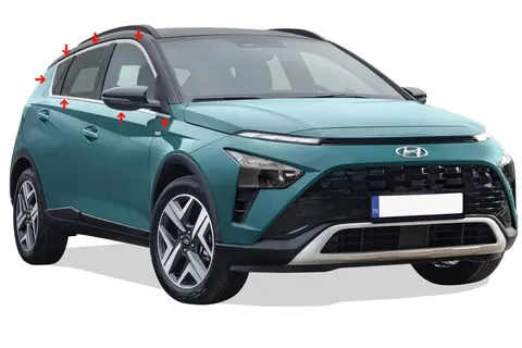 Повна окантавка вікон (14 шт, нерж) для Hyundai Bayon 2021- рр — Hyundai Bayon 2021- гг. DianaParts