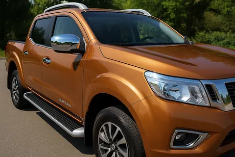 Накладки на зеркала (2 шт, нерж) для Nissan Navara/NP300 2016- рр — Nissan Navara/NP300 2016- гг. DianaParts