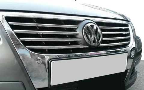 Накладки на решітку (8 шт, нерж) OmsaLine - Італійська нержавійка для Volkswagen Passat B6 2006-2012 рр — Volkswagen Passat B6 2006-2012 гг. DianaParts
