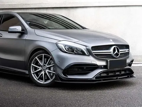 Передня лип накладка (для AMG-Line / A45 AMG HB 2016-2018, чорна) для Mercedes A-сlass W176 рр — Mercedes A-сlass W176 2012-2018 гг. DianaParts