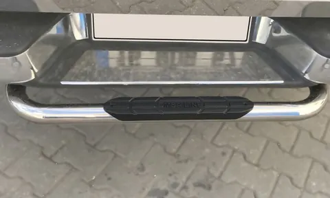 Задній захист Omsa (нержавійка) 76мм для Mercedes X class 2017-2020 рр — Mercedes X class 2017-2020 гг. DianaParts