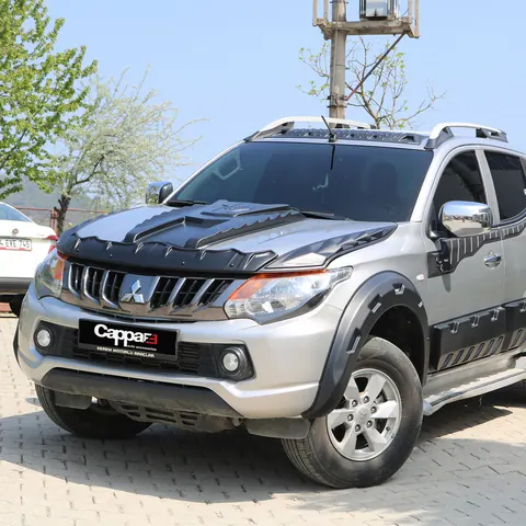 Комплект накладок на капот DRAGON (2015-2019, 3 шт) для Mitsubishi L200 рр — Mitsubishi L200 2015-2024 гг. DianaParts