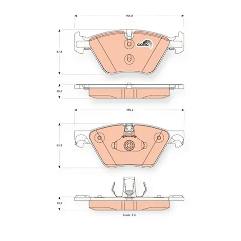 Колодки гальмівні BMW 5 (F10, F11) (2009-) передні (GDB1882) (Teves) TRW — Гальмівна система DianaParts
