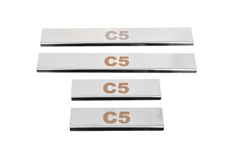 Накладки на пороги Carmos V1 (4 шт, нерж.) для Citroen C-5 2008-2017 рр — Citroen C-5 2008-2017 гг. DianaParts