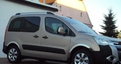 Накладки на арки (4 шт, нерж) 1 бічні двері, нержавіюча сталь для Peugeot Partner Tepee 2008-2018 рр — Peugeot Partner Tepee 2008-2018 гг. DianaParts