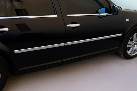 Зовнішня окантовка стекол (4 шт, нерж) SW - універсал для Volkswagen Bora 1998-2004 рр — Volkswagen Bora 1998-2004 гг. DianaParts