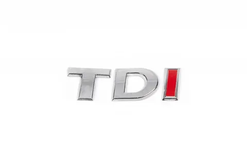 Напис Tdi (косою шрифт) TD - хром, I - червона для Volkswagen Passat B7 2012-2015 рр — Volkswagen Passat B7 2012-2015 гг. DianaParts