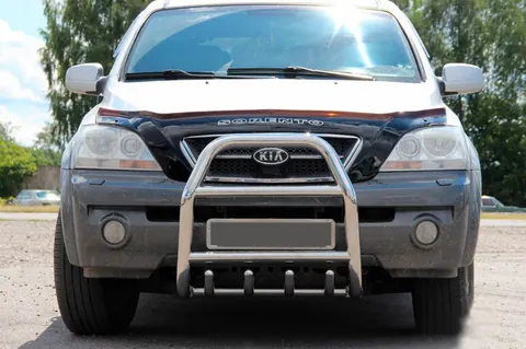 Кенгурятник QT007 (нерж.) для Kia Sorento I BL 2002-2009 рр — Kia Sorento I BL 2002-2009 гг. DianaParts