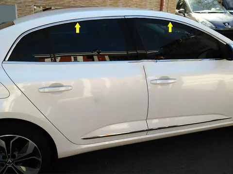 Верхня окантовка вікон (Sedan, 6 шт, нерж) OmsaLine - Італійська нержавійка для Renault Megane IV 2016-2025 рр — Renault Megane IV 2016-2025 гг. DianaParts