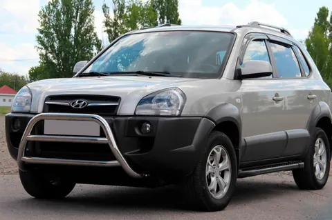 Кенгурятник WT022 (нерж.) для Hyundai Tucson JM 2004- рр — Hyundai Tucson JM 2004- гг. DianaParts
