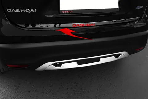 Кромка багажника з написом (Libao, нерж) для Nissan Qashqai 2014-2021 рр — Nissan Qashqai 2014-2021 гг. DianaParts
