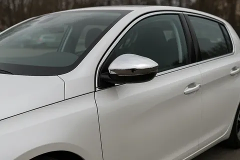 Накладки на дзеркала (2 шт, нерж) Carmos - Турецька сталь для Peugeot 308 2014-2021 рр — Peugeot 308 2014-2021 гг. DianaParts