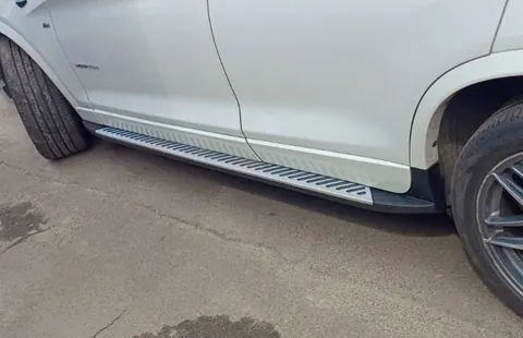 Оригінальні пороги V2 (2 шт, алюміній) для BMW X4 F26 2014-2018 рр — BMW X4 F26 2014-2018 гг. DianaParts