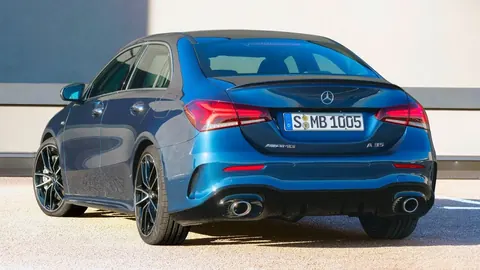 Задній дифузор з насадками (Дизайн A35 SD) для Mercedes A-сlass W177 2018- рр — Mercedes A-сlass W177 2018- гг. DianaParts