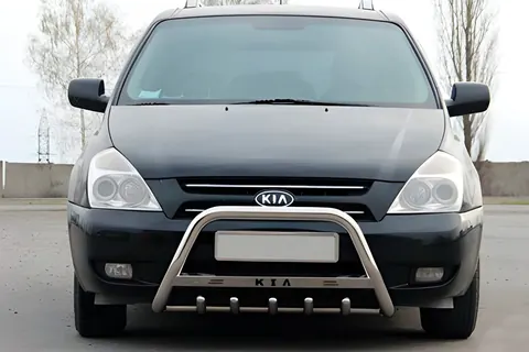 Кенгурятник WT004 (нерж) для Kia Carnival 2002-2013 рр — Kia Carnival 2002-2013 гг. DianaParts