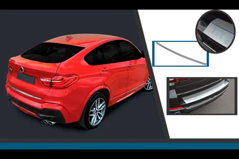 Накладка зі сталі на задній бампер OmsaLine (нерж.) для BMW X4 F26 2014-2018 рр — BMW X4 F26 2014-2018 гг. DianaParts