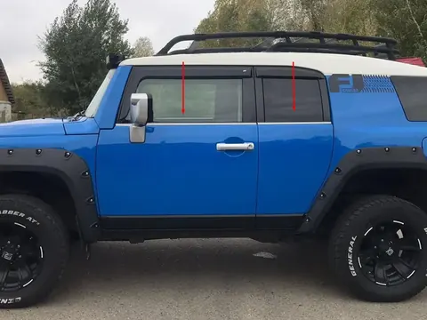 Нижня окантовка на вікна (нержавійка, 4 шт) для Toyota FJ Cruiser 2006-2022 рр — Toyota FJ Cruiser 2006-2022 гг. DianaParts