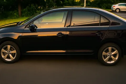 Окантовка вікон (4 шт., нерж.) для Skoda Rapid 2012-2019 рр — Skoda Rapid 2012-2019 гг. DianaParts
