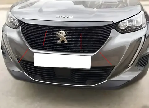 Обведення решітки (3 шт, нерж) для Peugeot 2008 2019- рр — Peugeot 2008 2019- гг. DianaParts