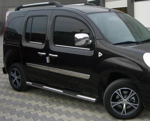 Бічні труби BB002 (2 шт., нерж.) 51 мм, довга база для Renault Kangoo 2008-2020 рр — Renault Kangoo 2008–2020 гг. DianaParts