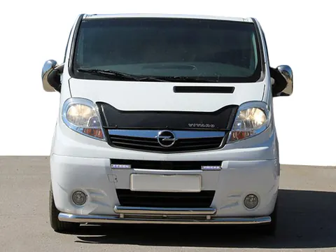Передній захист ST014/2 (нерж.) для Renault Trafic 2001-2015 рр — Renault Trafic 2001–2015 гг. DianaParts