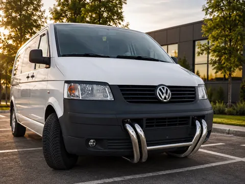 Кенгурятник ST006-03 ніздрі (нерж) для Volkswagen T5 Transporter 2003-2010 рр — Volkswagen T5 Transporter 2003-2010 гг. DianaParts