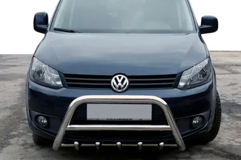 Кенгурятник WT003 (діаметр 60 мм, нерж) 60 мм для Volkswagen Caddy 2010-2015 рр — Volkswagen Caddy 2010-2015 гг. DianaParts
