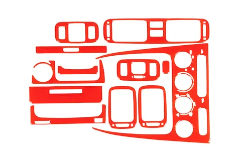 Накладки на панель 1998-2000 (червоний колір) для Toyota Corolla рр — Toyota Corolla 1998-2002 гг. DianaParts