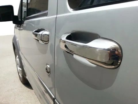 Накладки на ручки (4 шт, нерж) OmsaLine - Італійська нержавійка для Ford Connect 2010-2013 рр — Ford Connect 2010-2013 гг. DianaParts