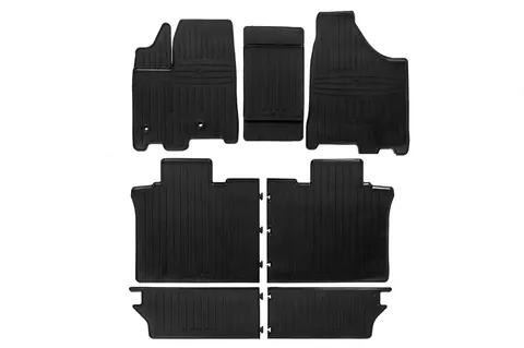 Гумові килимки 6 місць (3 ряди, Stingray Premium) для Toyota Sienna 2010-2020 рр — Toyota Sienna 2010-2020 гг. DianaParts