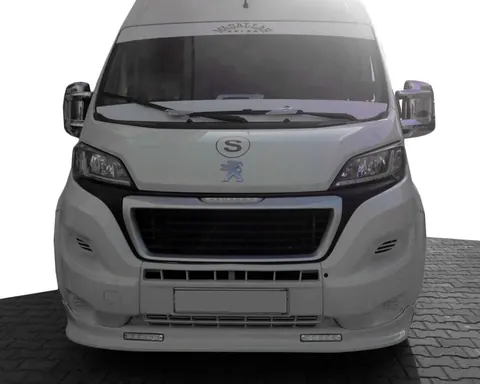 Передня накладка 2014-2026 (вузька з LED, під фарбування) для Citroen Jumper рр — Citroen Jumper 2007-2025 гг. DianaParts