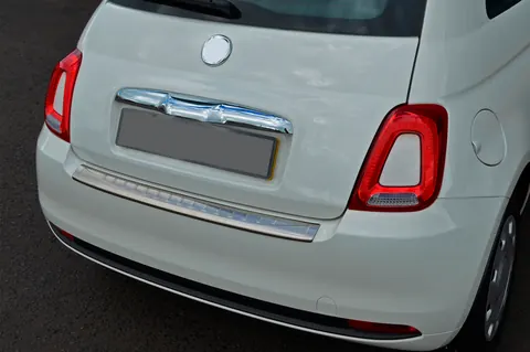 Накладка на задній бампер 3D/Cabrio (OmsaLine, нерж.) для Fiat 500/500L 2013-2022 рр — Fiat 500/500L 2013-2022 гг. DianaParts
