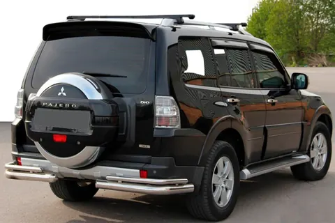 Задня дуга AK003 Подвійний (нерж.) для Mitsubishi Pajero Wagon IV 2006-2021 рр — Mitsubishi Pajero Wagon IV 2006-2021 гг. DianaParts