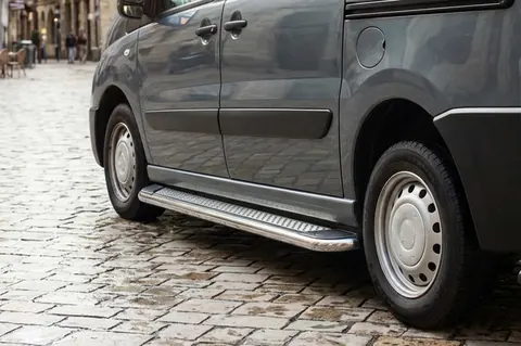 Бокові пороги Maydos V2 (2 шт., алюміній -2026 нерж) Довга база для Citroen Jumpy 2007-2017 рр — Citroen Jumpy 2007–2017 гг. DianaParts