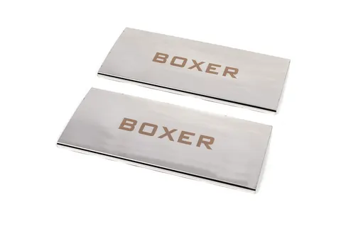 Накладки на внутрішні пороги Carmos V1 (2 шт, нерж.) для Peugeot Boxer 2006-2025 рр — Peugeot Boxer 2006-2025 гг. DianaParts