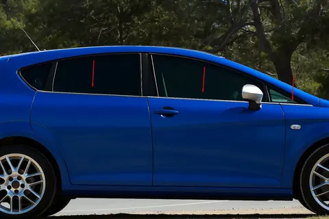 Зовнішня окантовка стекол Carmos (6 шт, нерж) для Seat Leon 2005-2012 рр — Seat Leon 2005-2012 гг. DianaParts