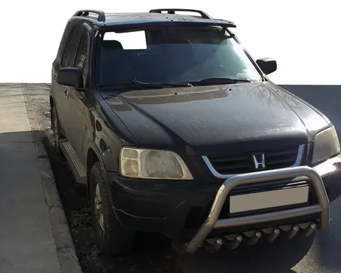 Козирьок на лобове скло (чорний глянець, 5мм) для Honda CRV 1996-2001 рр — Honda CRV 1996-2001 гг. DianaParts