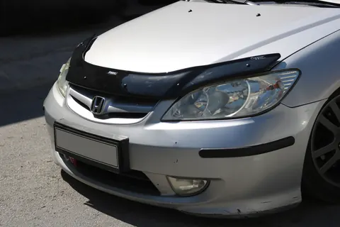 Дефлектор капоту (EuroCap) для Honda Civic Sedan VII 2001-2006 рр — Honda Civic Sedan VII 2001-2006 гг. DianaParts