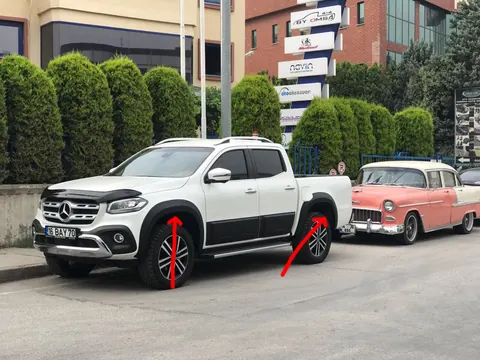 Розширювачі колісних арок (під фарбування) для Mercedes X class 2017-2020 рр — Mercedes X class 2017-2020 гг. DianaParts
