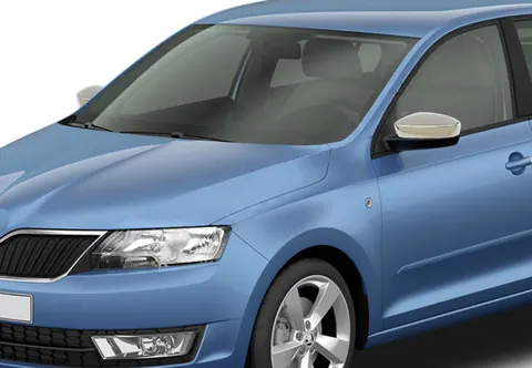 Накладки на дзеркала без вирізу під поворот (2 шт., нерж) для Skoda Rapid 2012-2019 рр — Skoda Rapid 2012-2019 гг. DianaParts
