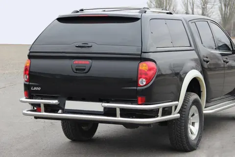 Задній захист AK0022 (нерж) для Mitsubishi L200 2006-2015 рр — Mitsubishi L200 2006-2015 гг. DianaParts