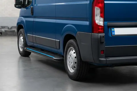 Бокові пороги Maya Blue (2 шт., алюміній) Довга база для Fiat Ducato 2006-2025 рр — Fiat Ducato 2006-2025 гг. DianaParts