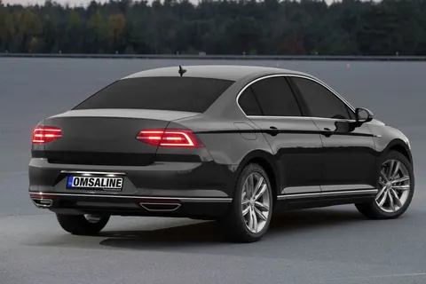 Накладка над номером SD (OmsaLine, нерж) для Volkswagen Passat B8 2015-2023 рр — Volkswagen Passat B8 2015-2023 гг. DianaParts