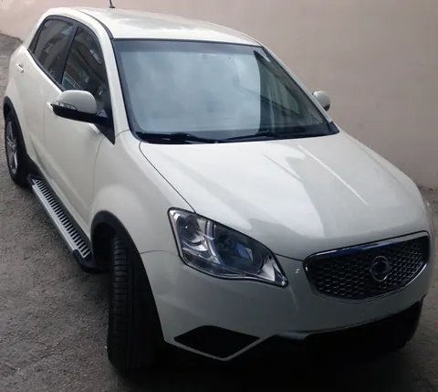 Бокові пороги Line (2 шт., Алюміній) для SsangYong Korando 2010-2019 рр — SsangYong Korando 2010-2019 гг. DianaParts