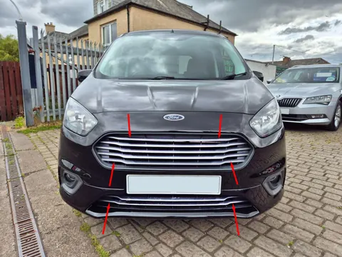 Накладки на решітку Carmos (2018-2026, 7 шт, нерж) для Ford Courier рр — Ford Courier 2014-2023 гг. DianaParts