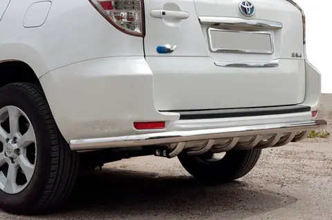 Задній захист AK005-15 (2 шт., нерж) для Toyota Rav 4 2006-2013 рр — Toyota Rav 4 2006-2013 гг. DianaParts